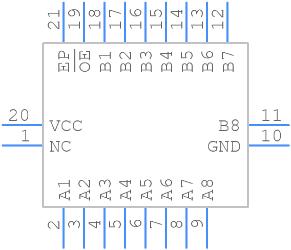 SN74CB3Q3245RGYR - Texas Instruments - PCB symbol