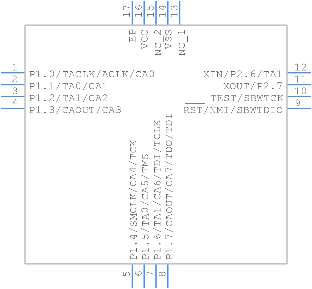 MSP430F2003IRSAT - Texas Instruments - PCB symbol