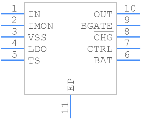 BQ25050DQCR - Texas Instruments - PCB symbol