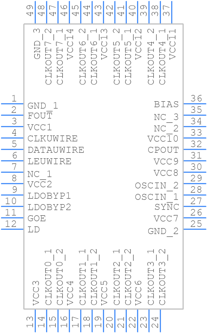 LMK03033ISQE/NOPB - Texas Instruments - PCB symbol