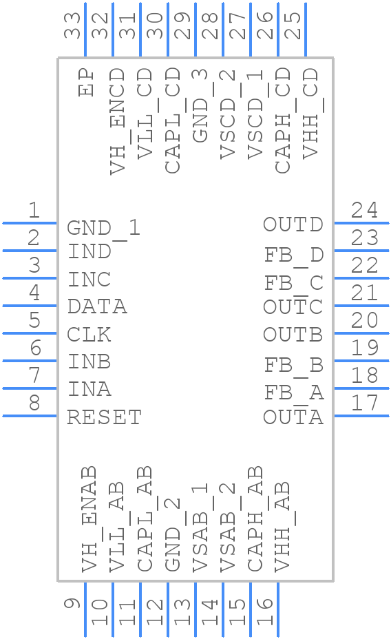 THS6226AIRHBT - Texas Instruments - PCB symbol
