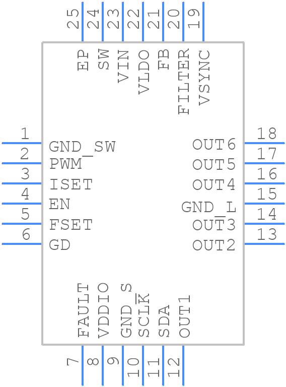 LP8545SQE/NOPB - Texas Instruments - PCB symbol