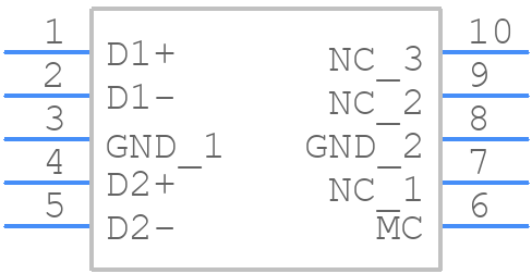 TPD4E05U06QDQARQ1 - Texas Instruments - PCB symbol