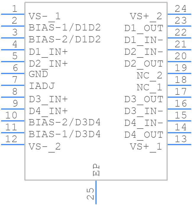 THS6204IPWP - Texas Instruments - PCB symbol