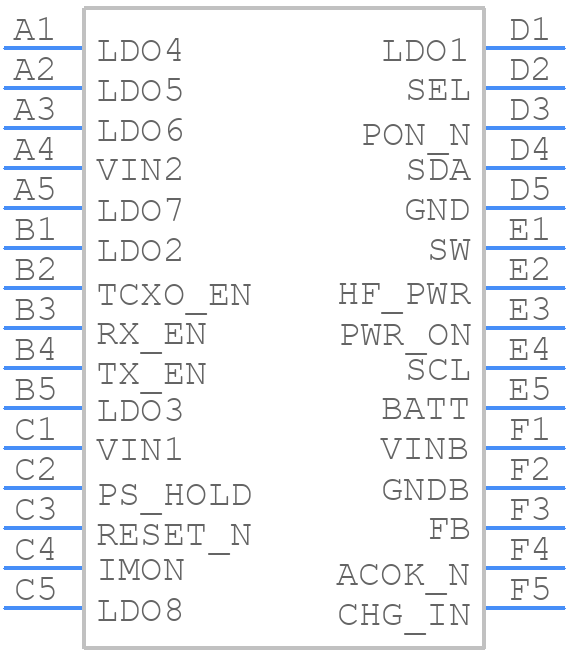 LP3923TL-VI/NOPB - Texas Instruments - PCB symbol