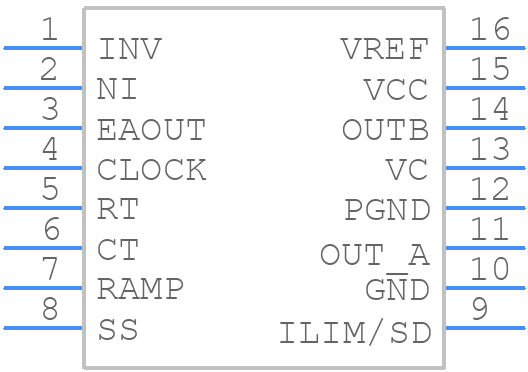 UC28025N - Texas Instruments - PCB symbol