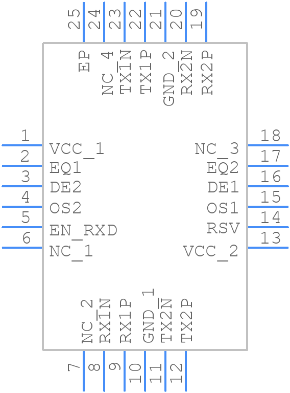 TUSB522PRGER - Texas Instruments - PCB symbol