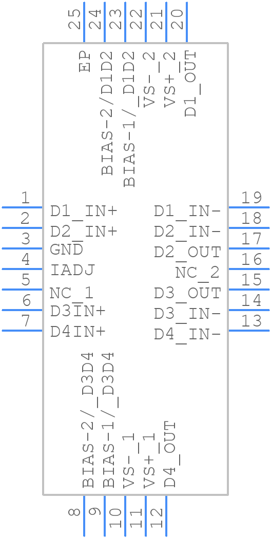 THS6204IRHFT - Texas Instruments - PCB symbol