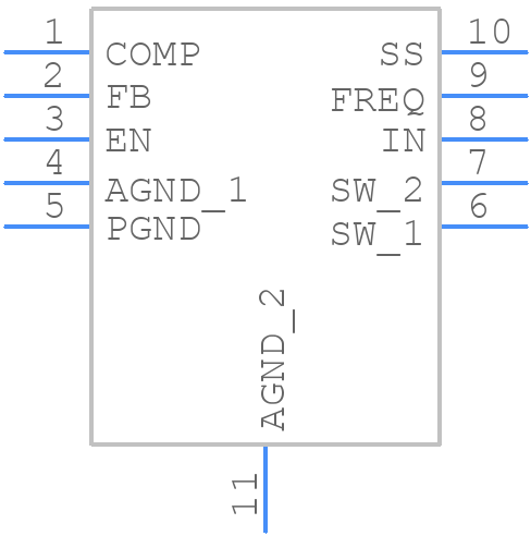 TPS61087DSCT - Texas Instruments - PCB symbol