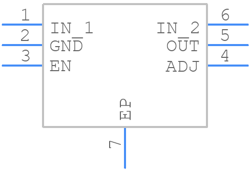 LP38693SDX-ADJ/NOPB - Texas Instruments - PCB symbol