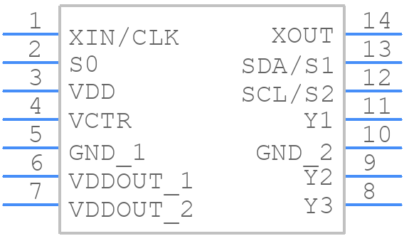 CDCE813QPWRQ1 - Texas Instruments - PCB symbol