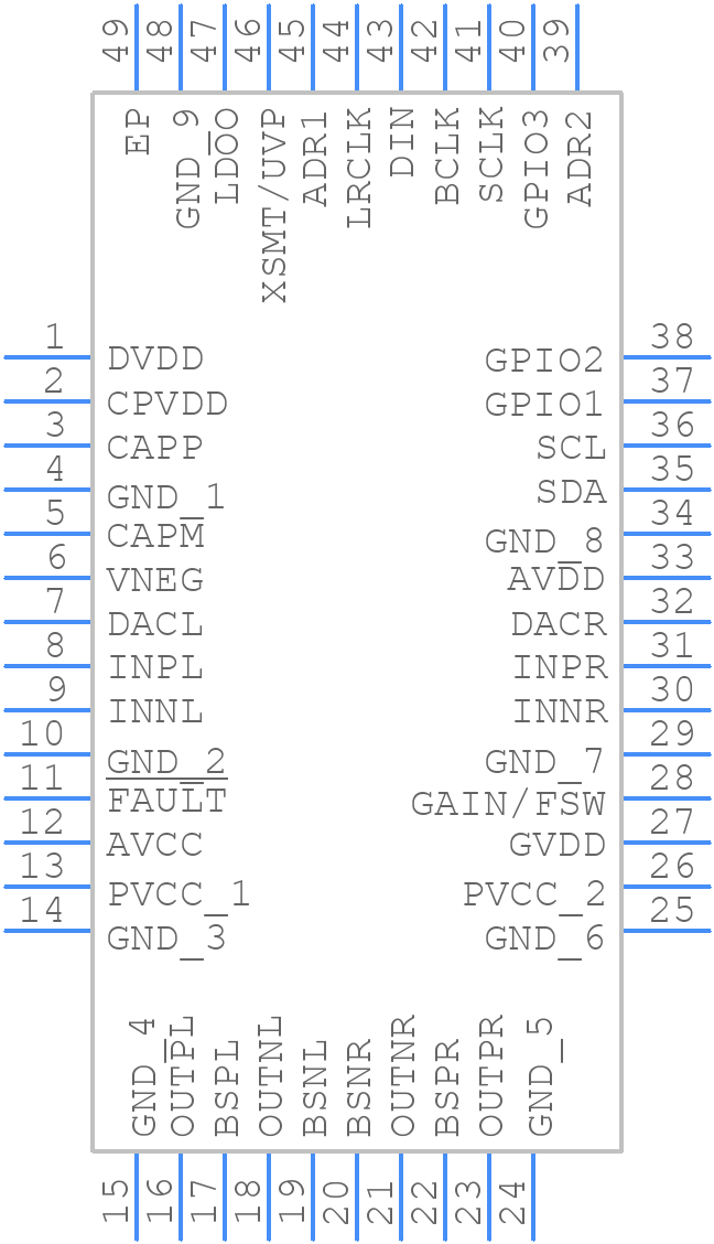 TAS5766MRMTR - Texas Instruments - PCB symbol