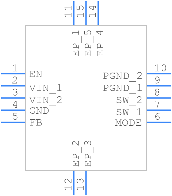 TPS62026DRCR - Texas Instruments - PCB symbol