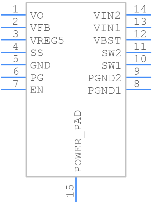TPS54626PWPR - Texas Instruments - PCB symbol