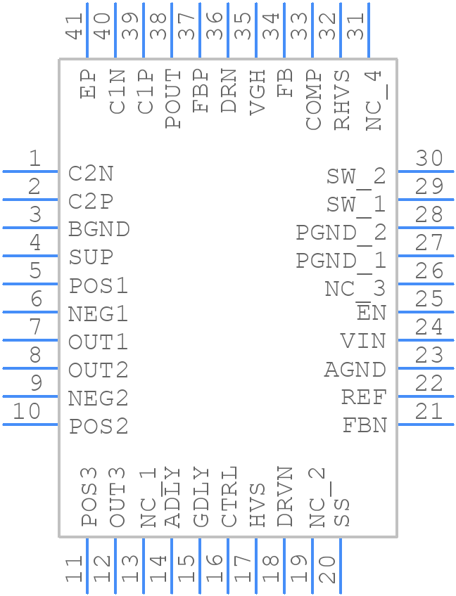 TPS65165RSBR - Texas Instruments - PCB symbol