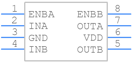 UCC27424QDRQ1 - Texas Instruments - PCB symbol