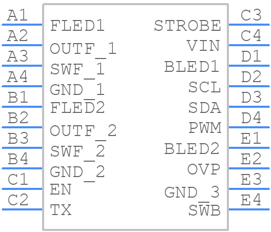 LM3639AYFQR - Texas Instruments - PCB symbol