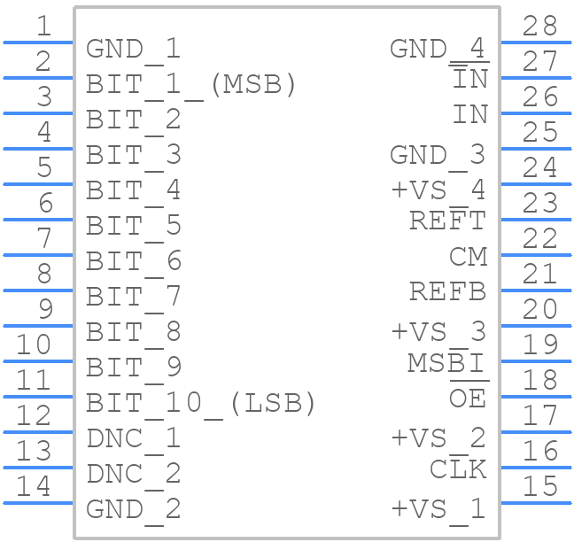 ADS821U - Texas Instruments - PCB symbol