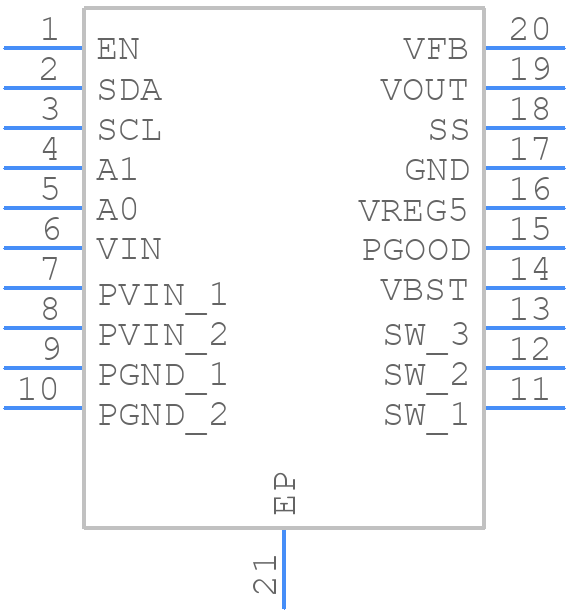 TPS56720PWPR - Texas Instruments - PCB symbol
