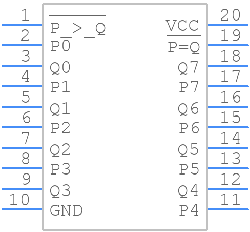 SN74HC684DW - Texas Instruments - PCB symbol