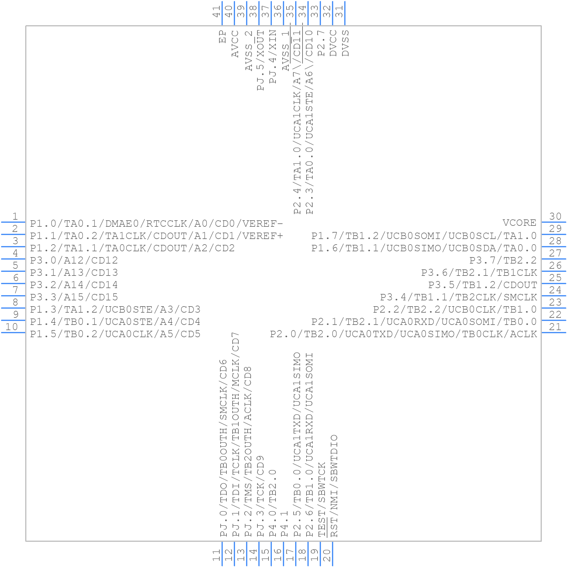 M430FR5739SRHATEP - Texas Instruments - PCB symbol