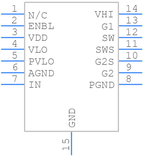 UCC27223PWP - Texas Instruments - PCB symbol