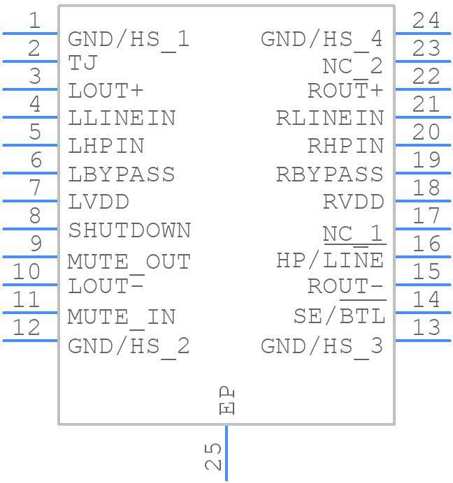 TPA0202PWPR - Texas Instruments - PCB symbol