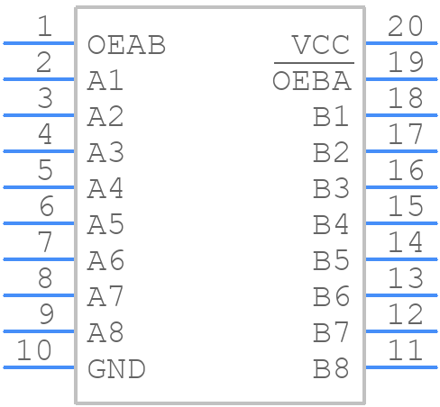 SN74HC623N - Texas Instruments - PCB symbol