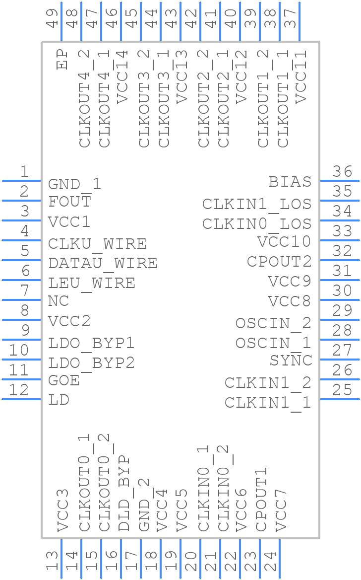 LMK04101SQE/NOPB - Texas Instruments - PCB symbol