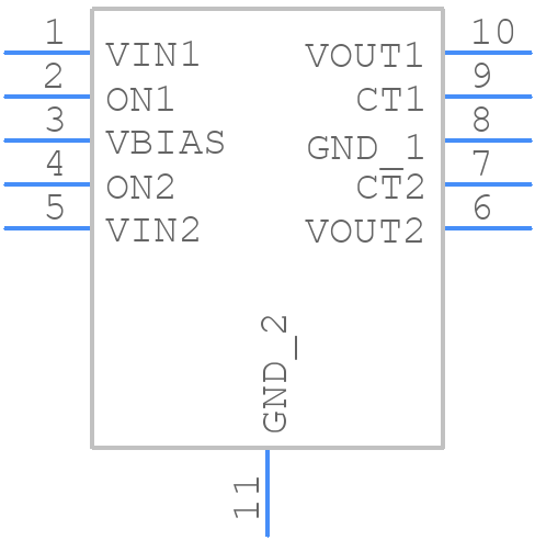 TPS22968QDMGRQ1 - Texas Instruments - PCB symbol