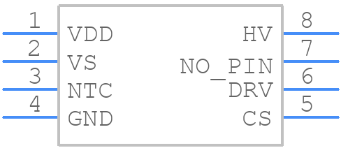 UCC28713DR - Texas Instruments - PCB symbol