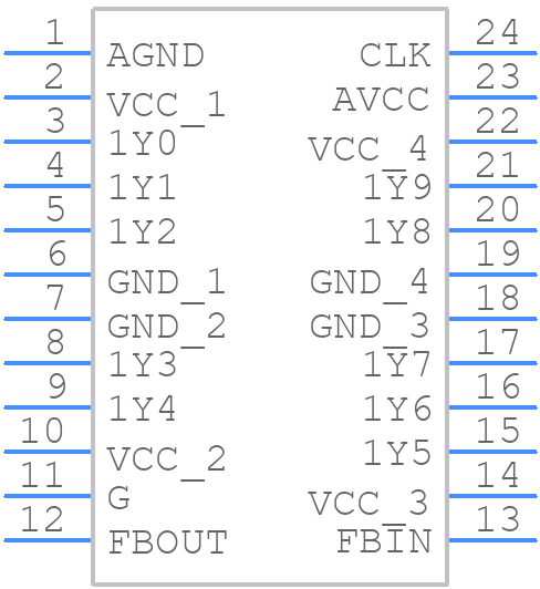 CDCVF2510PW - Texas Instruments - PCB symbol