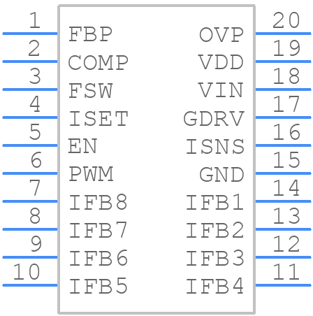 TPS61199NSR - Texas Instruments - PCB symbol