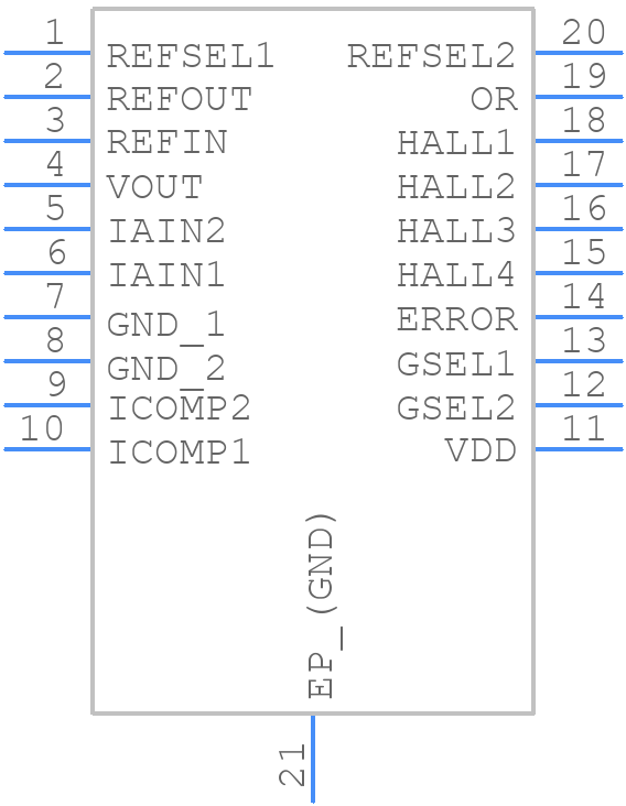 DRV411AIPWP - Texas Instruments - PCB symbol