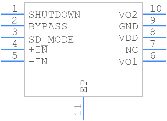 LM4990MH/NOPB - Texas Instruments - PCB symbol