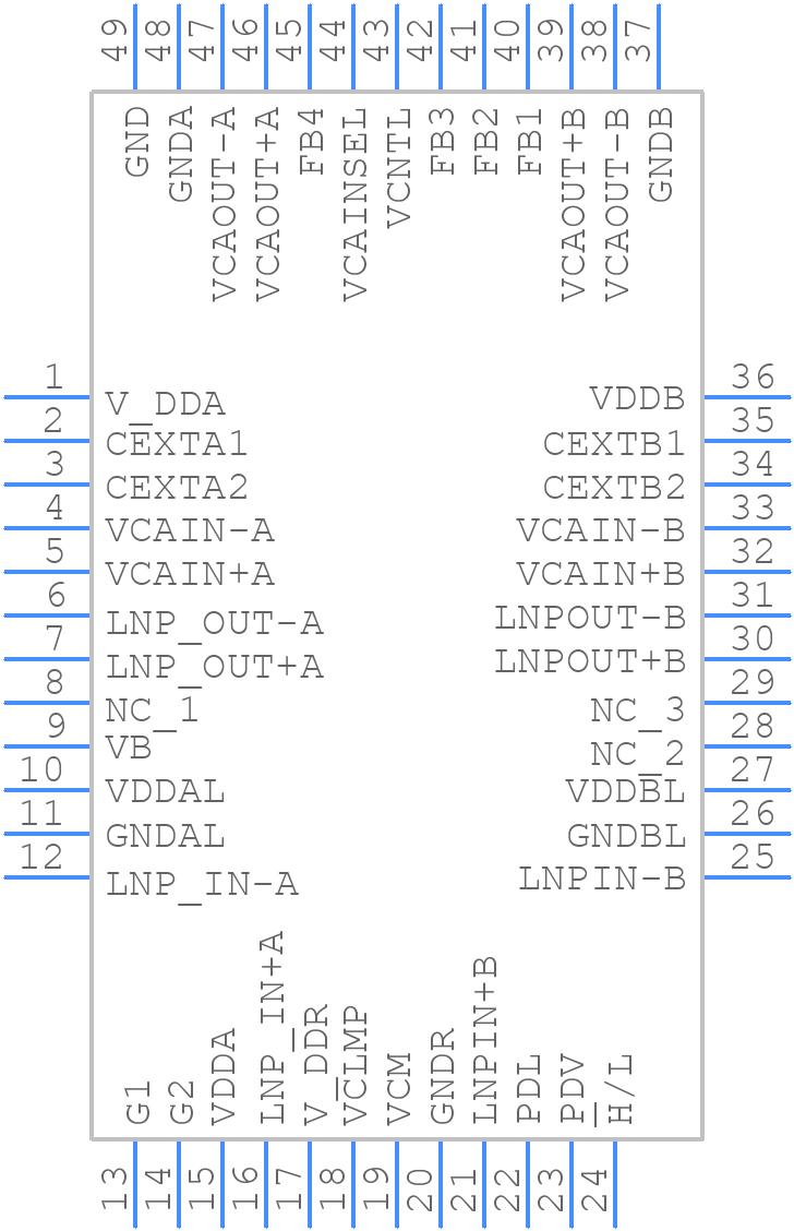 VCA2615RGZT - Texas Instruments - PCB symbol