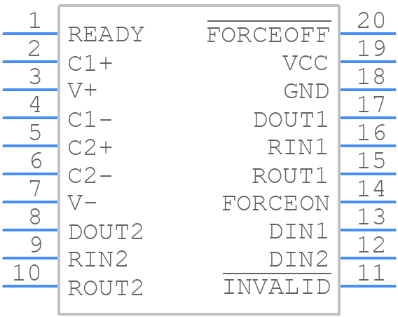 TRS3318ECDBR - Texas Instruments - PCB symbol