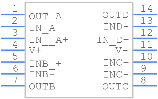 LMC6464AIMX/NOPB - Texas Instruments - PCB symbol