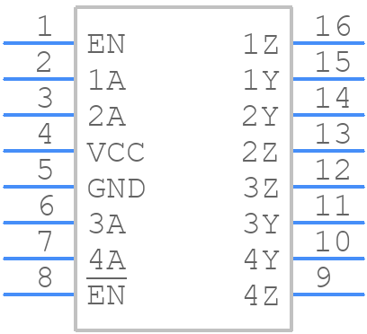 SN65MLVD047APW - Texas Instruments - PCB symbol