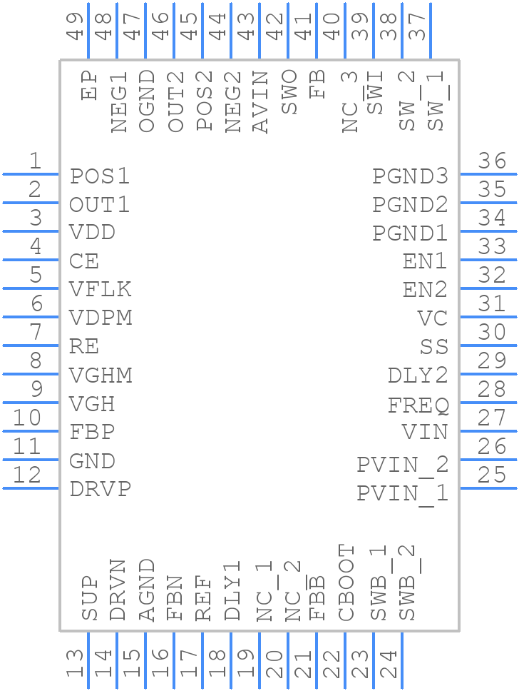 TPS65162RGZR - Texas Instruments - PCB symbol