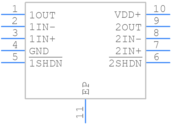 TLV4113IDGQR - Texas Instruments - PCB symbol