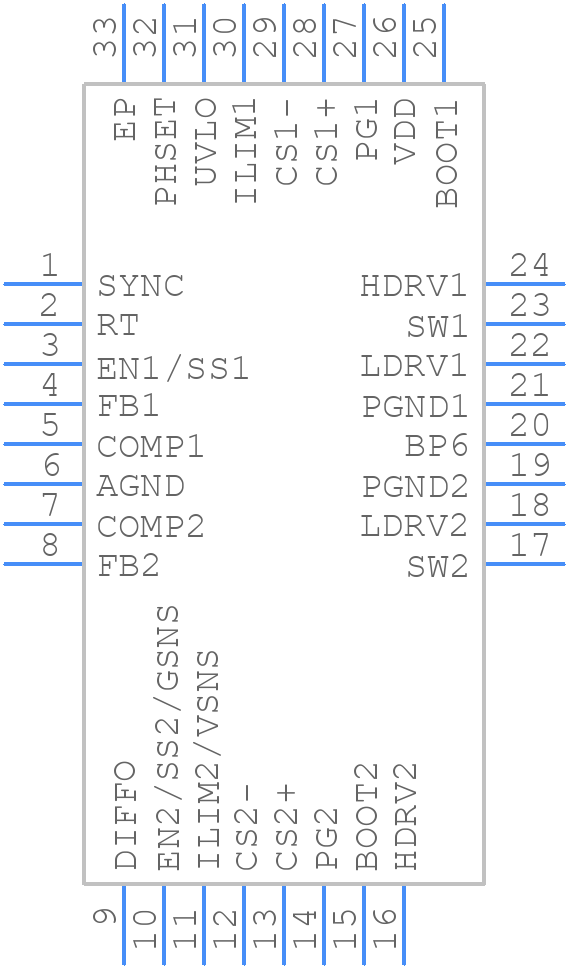 TPS40322RHBT - Texas Instruments - PCB symbol