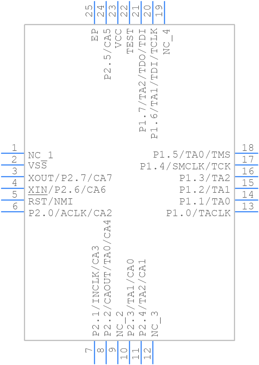 MSP430F2121TRGET - Texas Instruments - PCB symbol