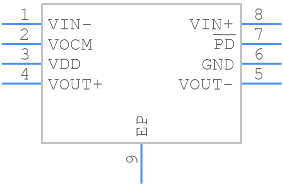THS4120IDGNR - Texas Instruments - PCB symbol