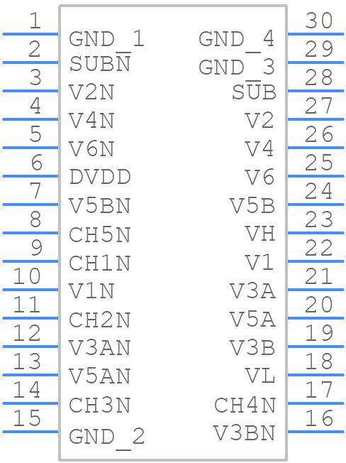 VSP1900DBT - Texas Instruments - PCB symbol