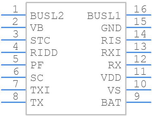 TSS521D - Texas Instruments - PCB symbol