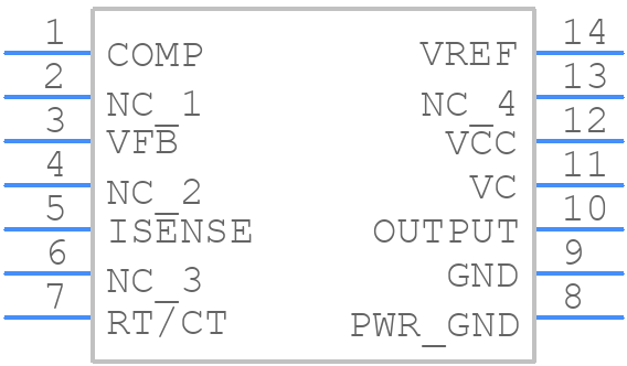 UC2842AQDR - Texas Instruments - PCB symbol