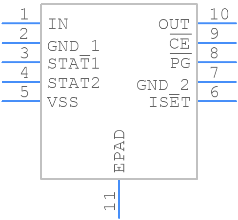 BQ24080DRCR - Texas Instruments - PCB symbol