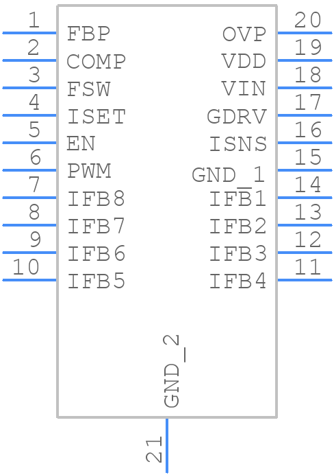 TPS61199PWPR - Texas Instruments - PCB symbol