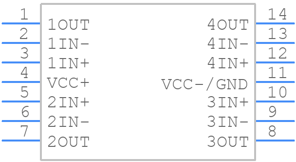 TL3474AIN - Texas Instruments - PCB symbol